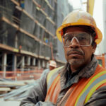 A man in a construction site. Atlantic Engineers