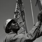 Black Man in a construction site